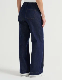 PINTUCK DETAIL DENIM PANT