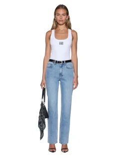 Pinup Straight Mid Rise Full Length Jean