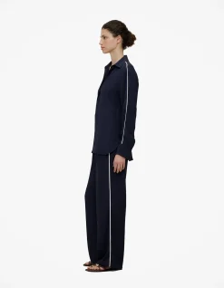 Piping Detail Long Sleeve Shirt