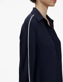 Piping Detail Long Sleeve Shirt