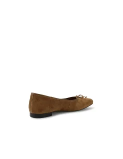 Pirela Bow Detail Suede Ballet Flats