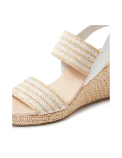 Piveys Elastic Strap Wedge Sandals