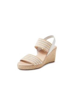 Piveys Elastic Strap Wedge Sandals