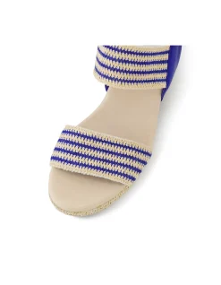 Piveys Elasticated Woven Wedge Sandals