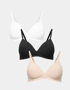 3pk Non Wired T-Shirt Bras A-E