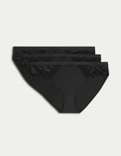 3pk Amelia Lace Bikini Knickers
