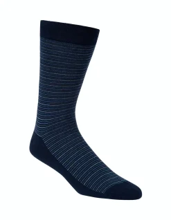 2PK COMFORT TOP BOLD STRIPE CREW SOCKS