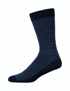 2PK COMFORT TOP BOLD STRIPE CREW SOCKS