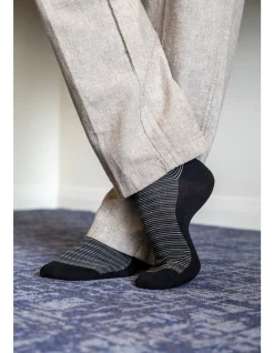 2PK COMFORT TOP BOLD STRIPE CREW SOCKS