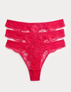 3pk Jasmine Lace Thongs