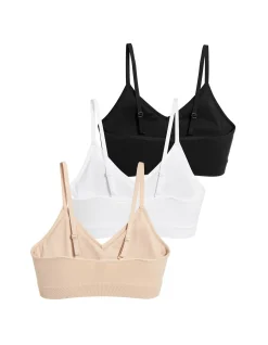 3pk Seamless Non Wired Bralettes