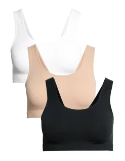 3pk Seamless Non Wired Crop Tops