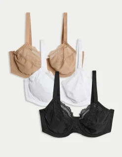 3pk Wired Full Cup Minimiser Bras