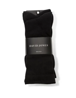 Plain Comfort Crew Socks 3 Pack
