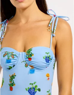 Playa Bonita Ruched Underwire One Piece Swimsuit