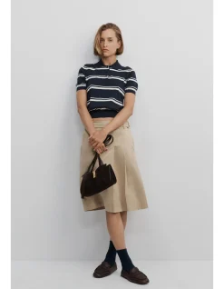 PLEAT DETAIL MIDI SKIRT