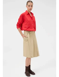 PLEAT DETAIL MIDI SKIRT