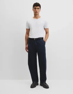 Pleated Wide Leg Chino