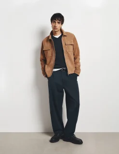 Pleated Wide Leg Chino