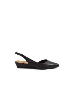 PLEEZA DF BLACK BLACK HEEL LEATHER