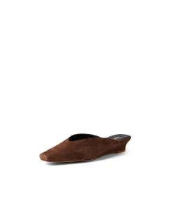 Pocan Square Toe Suede Wedge Mules