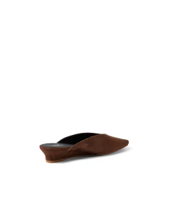 Pocan Square Toe Suede Wedge Mules