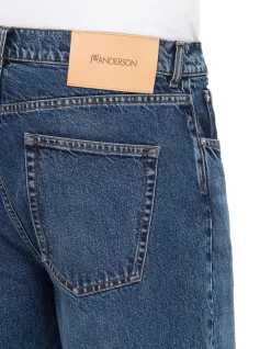 5 Pocket Indigo Straight Leg Cotton Jeans