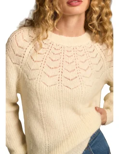 Pointelle Mohair Blend Knit