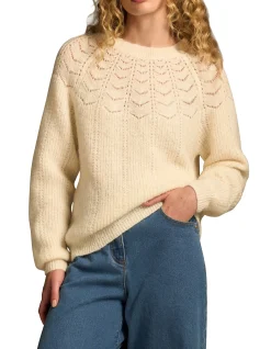 Pointelle Mohair Blend Knit