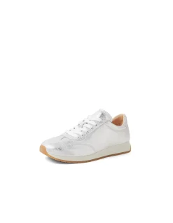 Pollins Metallic Leather Lace Up Trainers