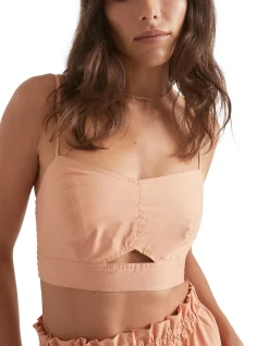 Poplin Bralette with Shirred Back