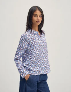 POPPY GEO PRINT SHIRT