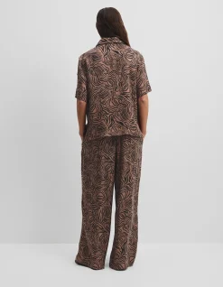 Print Short Sleeve Cupro Shirt