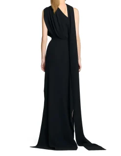 PRIORITY HIGH NECK ASYMMETRIC GOWN