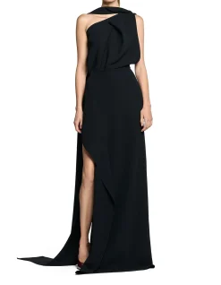PRIORITY HIGH NECK ASYMMETRIC GOWN