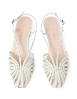 PRISCILLA LATTICE MID HEEL SANDAL