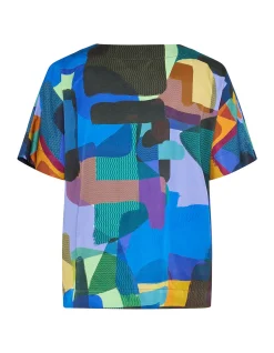 PRISMATIC MULTI COLOUR SHORT SLEEVE TOP