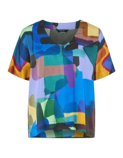 PRISMATIC MULTI COLOUR SHORT SLEEVE TOP