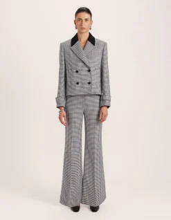 PRUDENCE WOOL CHECK PEACOAT