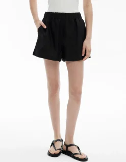 Pull On Linen Shorts