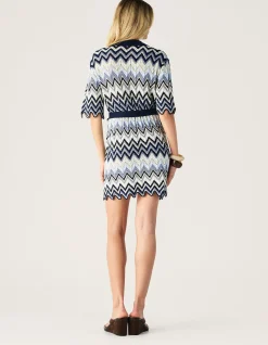 PULSE KNIT MINI SHIRT DRESS