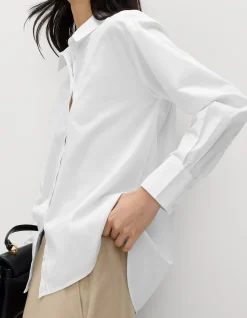 Pure Cotton Collared Button Through Shirt