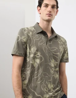 Pure Supima Cotton Floral Print Polo