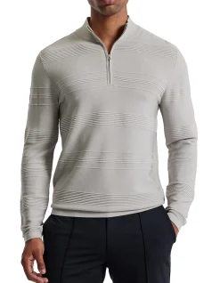 QUARTER ZIP SWEATER