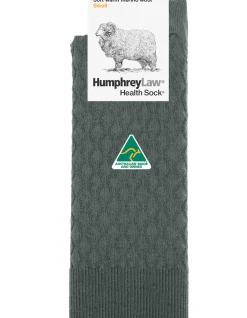 Quilted Merino Wool Health Crew Sock