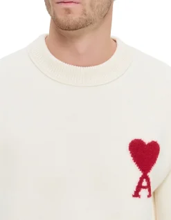 QUOTA -CREWNECK SWEATER WITH CONTRASTED AMI DE COEUR