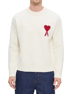 QUOTA -CREWNECK SWEATER WITH CONTRASTED AMI DE COEUR