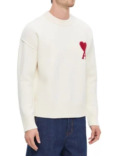 QUOTA -CREWNECK SWEATER WITH CONTRASTED AMI DE COEUR