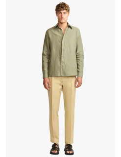 QUY OLIVE LINEN SHIRT