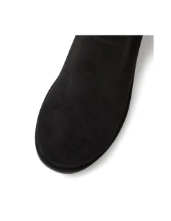 Racket Rear Zip Microsuede Flat Shoes